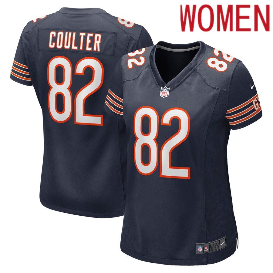 Women Chicago Bears 82 Isaiah Coulter Nike Navy Game NFL Jersey
